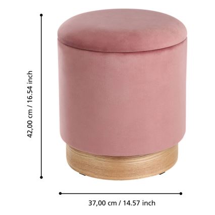 Eglo - SET 2x Taburete diá. 30,5/37 cm rosa