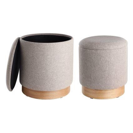 Eglo - SET 2x Taburete diá. 30,5/37 cm marrón
