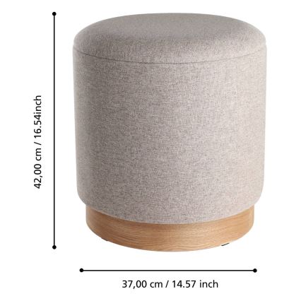 Eglo - SET 2x Taburete diá. 30,5/37 cm marrón