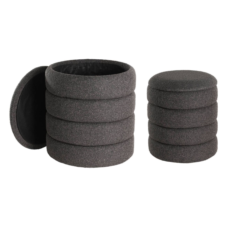 Eglo - SET 2x Taburete diá. 33,5/40 cm negro