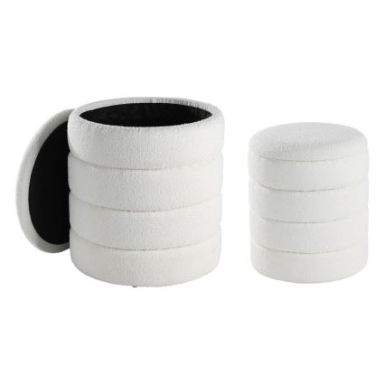Eglo - SET 2x Taburete diá. 33,5/40 cm blanco