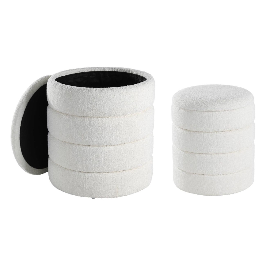 Eglo - SET 2x Taburete diá. 33,5/40 cm blanco