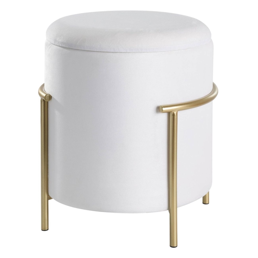 Eglo - Taburete 46x41 cm blanco/dorado