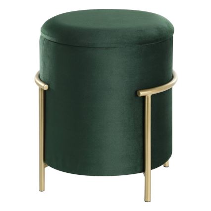 Eglo - Taburete 46x41 cm verde/dorado