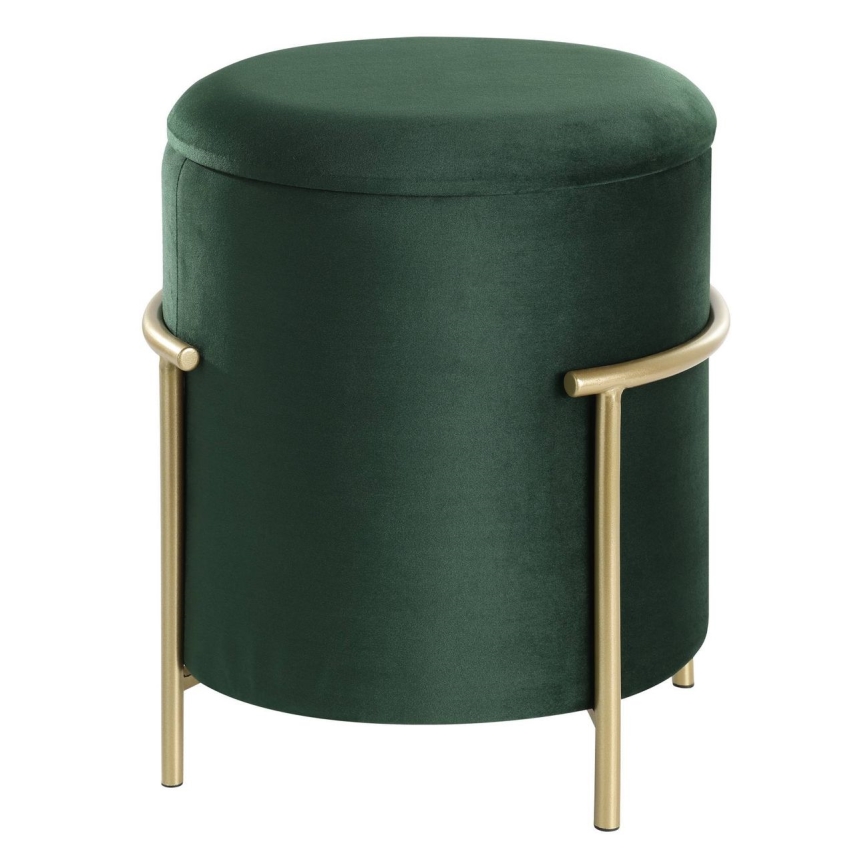 Eglo - Taburete 46x41 cm verde/dorado