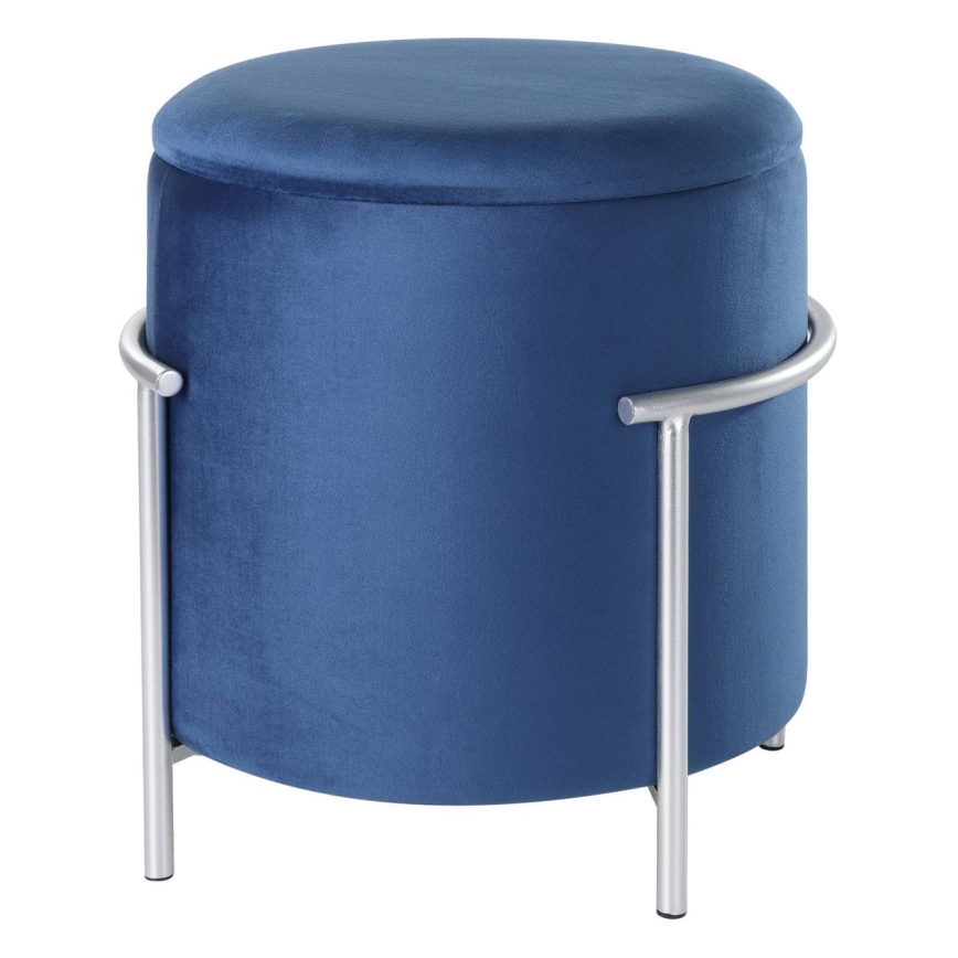 Eglo - Taburete 46x41 cm azul/cromo