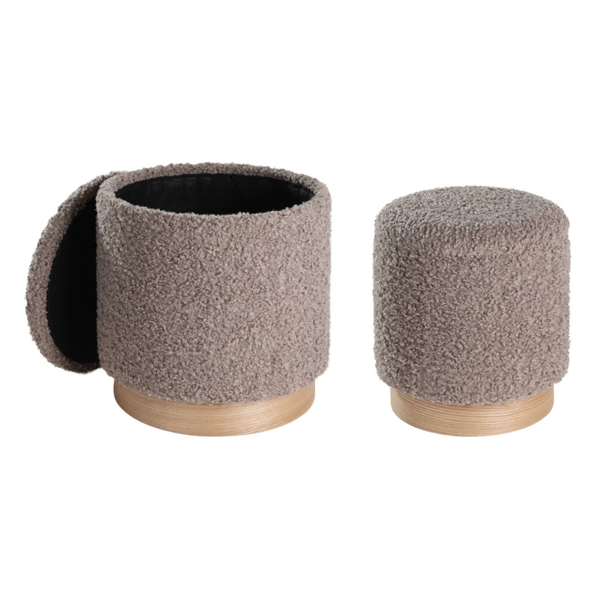 Eglo - SET 2x Taburete diá. 31,5/38,5 cm marrón