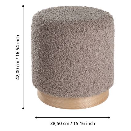 Eglo - SET 2x Taburete diá. 31,5/38,5 cm marrón