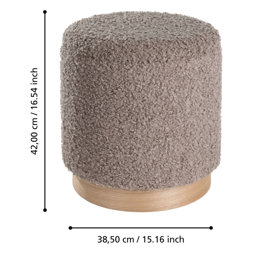 Eglo - SET 2x Taburete diá. 31,5/38,5 cm marrón
