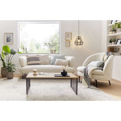 Eglo 424801 - Mesa de centro AUKSIDE 53,5x100 cm marrón/negro