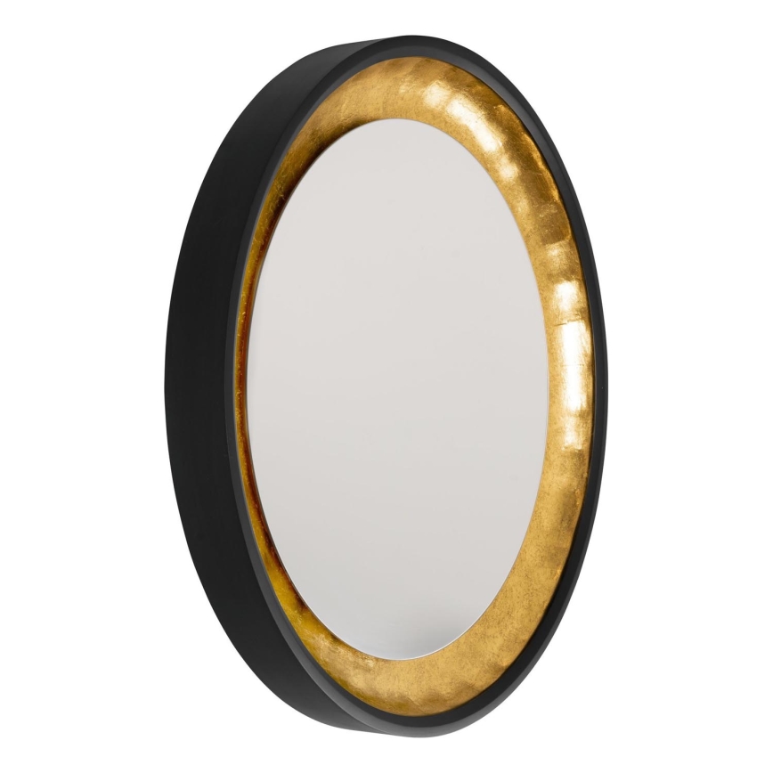 Eglo 425062 - Espejo de pared BONTANG Ø 90 cm negro/dorado