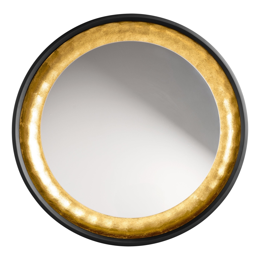 Eglo 425062 - Espejo de pared BONTANG Ø 90 cm negro/dorado