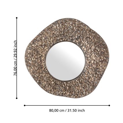 Eglo 425073 - Espejo de pared TOAMASINA 76x80 cm bronce