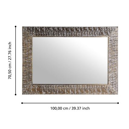 Eglo 425076 - Espejo de pared TOAMASINA 100x70,5 cm, acabado en bronce