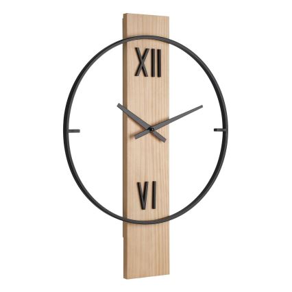 Eglo - Reloj de pared 1xAA 56x40 cm madera/metal