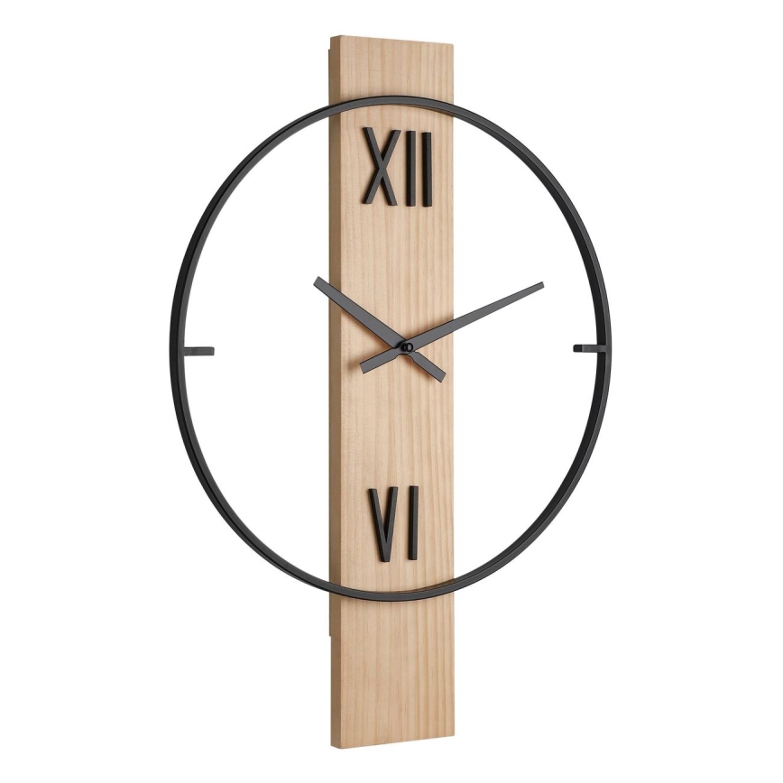 Eglo - Reloj de pared 1xAA 56x40 cm madera/metal