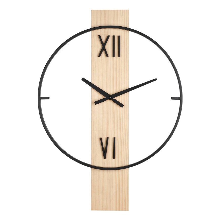 Eglo - Reloj de pared 1xAA 56x40 cm madera/metal