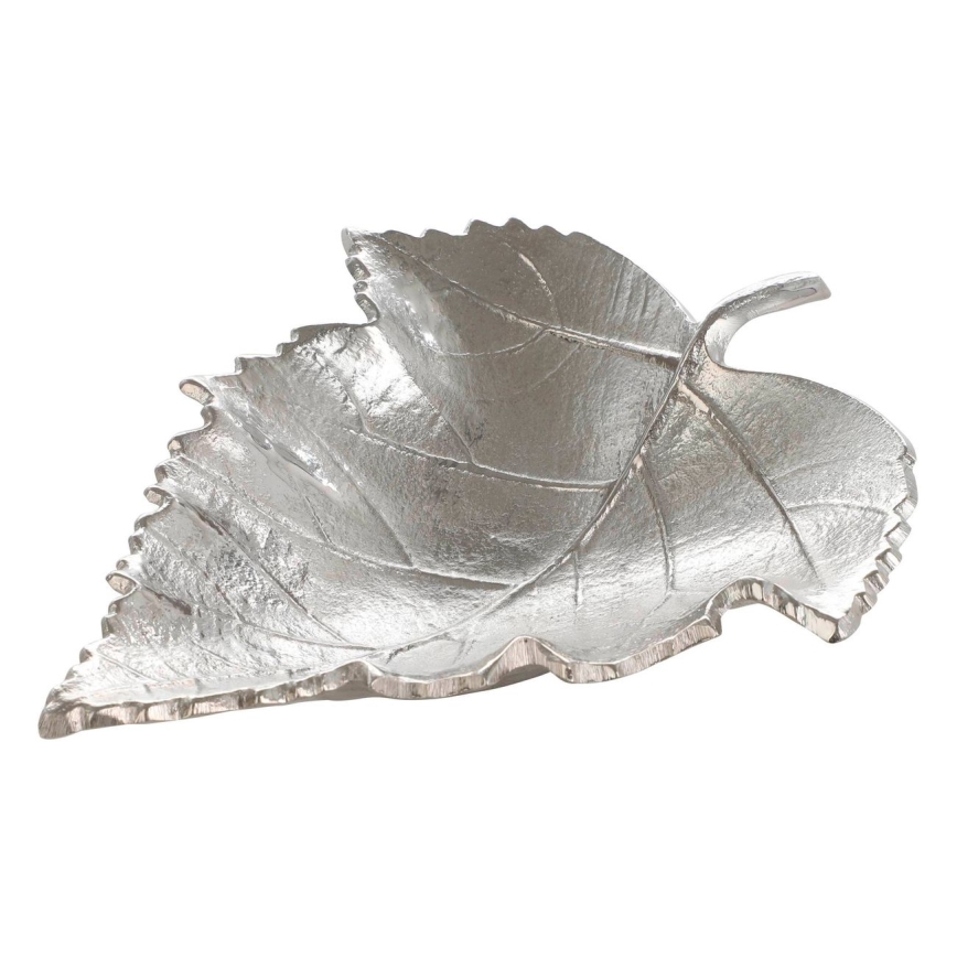 Eglo - Bandeja decorativa 18,5x23,5 cm hoja/plata