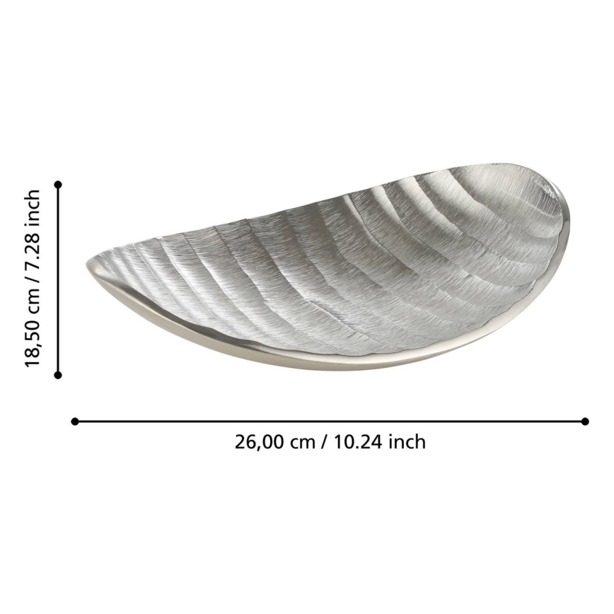 Eglo - Bandeja decorativa 18,5x26 cm plata
