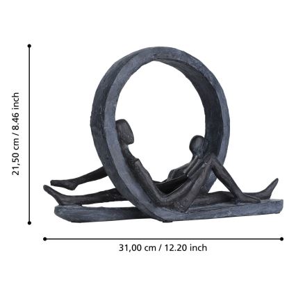 Eglo - Decoración de metal 21,5x31 cm resina