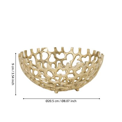 Eglo - Bandeja decorativa diá. 20,5 cm dorado