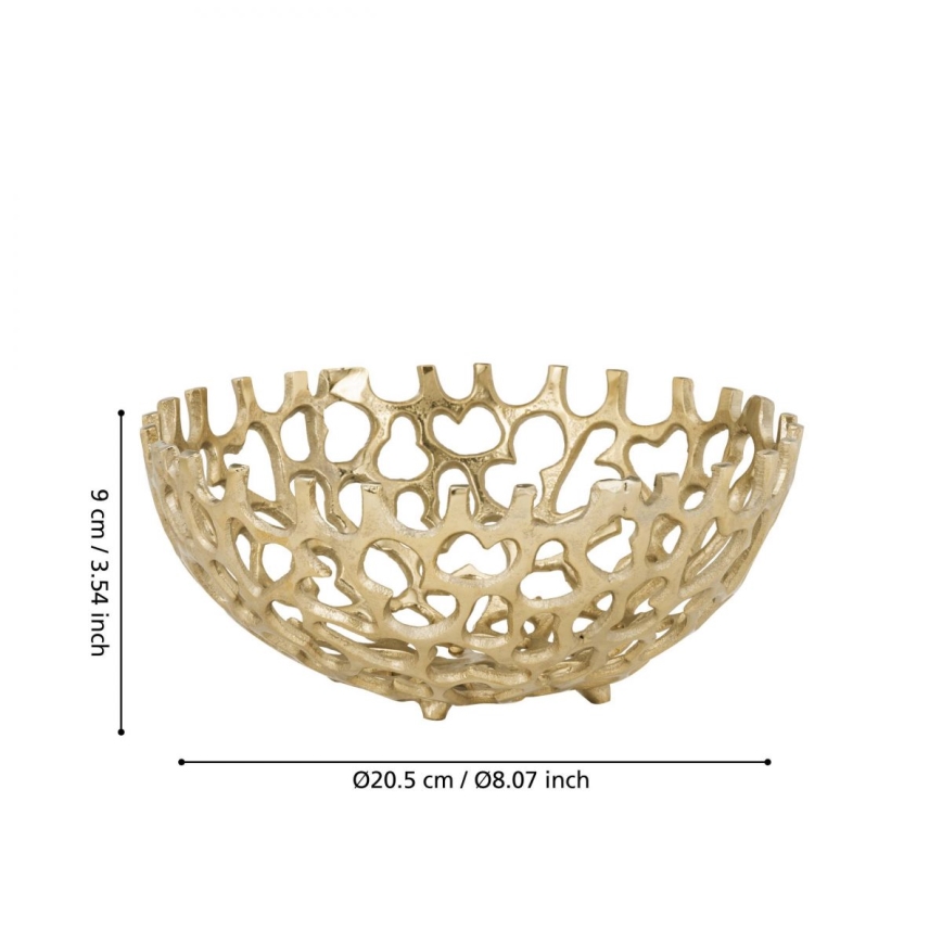 Eglo - Bandeja decorativa diá. 20,5 cm dorado