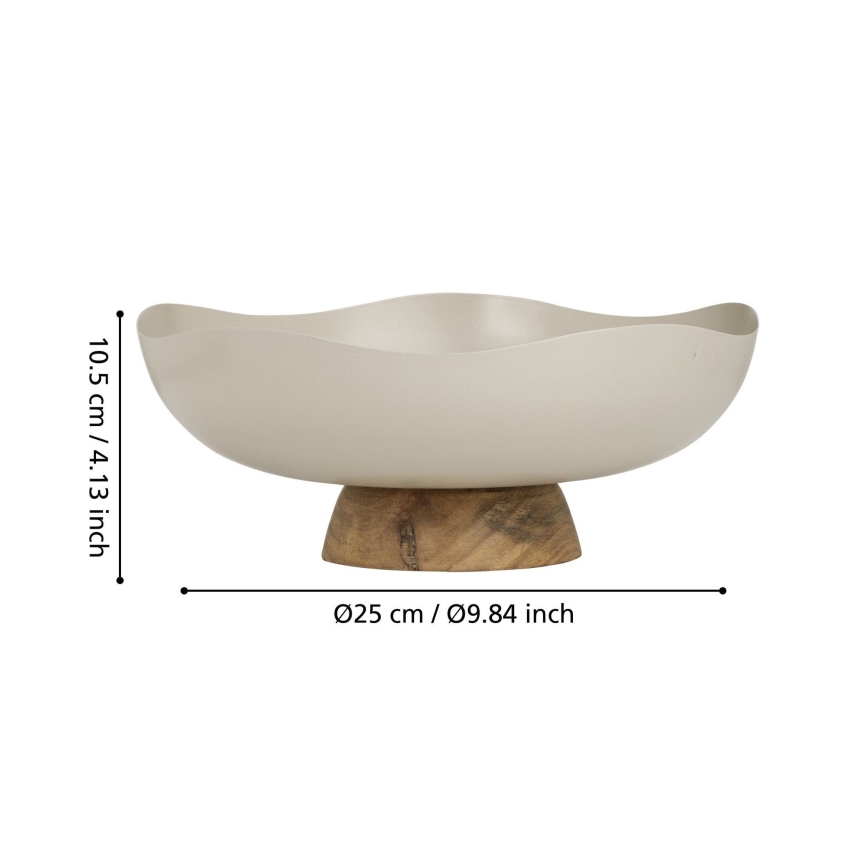 Eglo - Bandeja decorativa diá. 25 cm beige