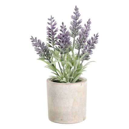 Eglo - Planta artificial en una maceta 22x8 cm lavanda