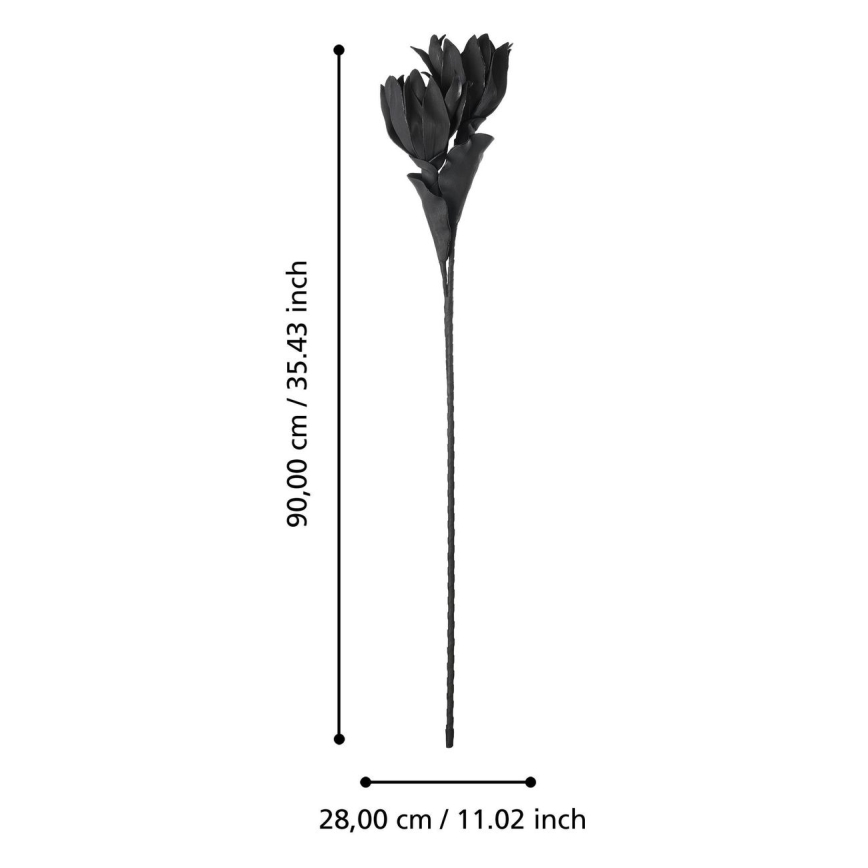 Eglo - Flor artificial 90 cm negro