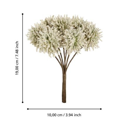 Eglo - Flor artificial 19 cm amarillo