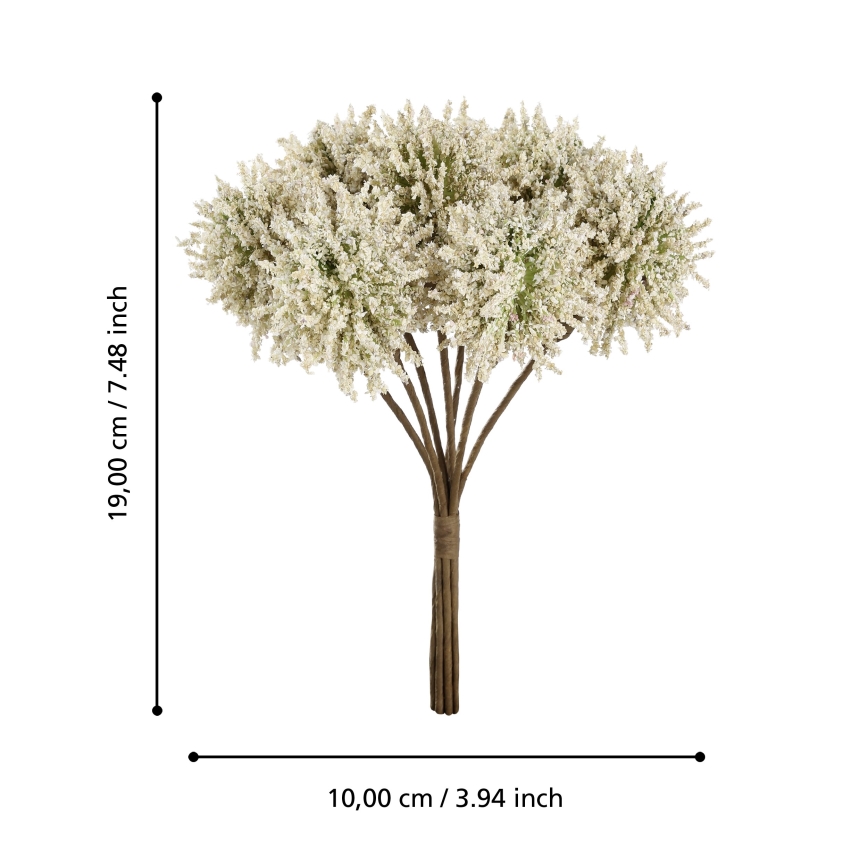 Eglo - Flor artificial 19 cm amarillo