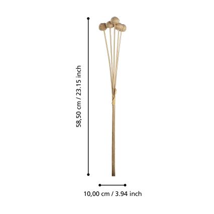 Eglo - Flor artificial 58,5 cm dorado