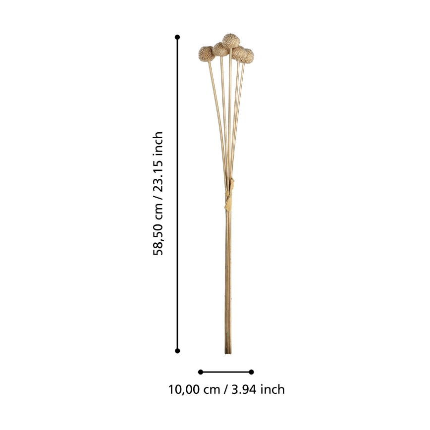 Eglo - Flor artificial 58,5 cm dorado