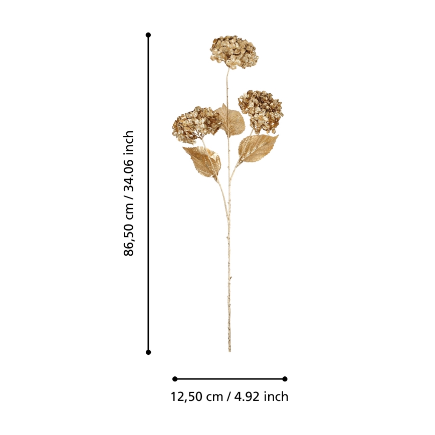 Eglo - Flor artificial  86,5 cm dorado