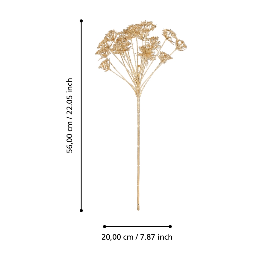 Eglo - Flor artificial 56 cm dorado