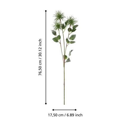 Eglo - Flor artificial 76,5 cm Verde