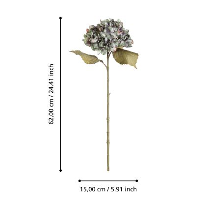 Eglo - Flor artificial 62 cm Verde