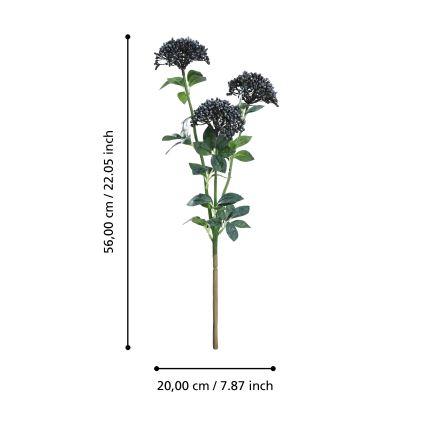 Eglo - Flor artificial 56 cm azul/Verde