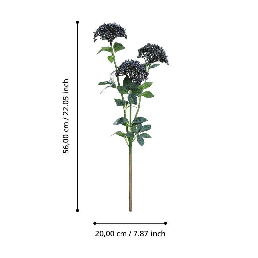 Eglo - Flor artificial 56 cm azul/Verde