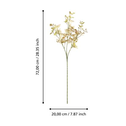 Eglo - Flor artificial 72 cm dorado