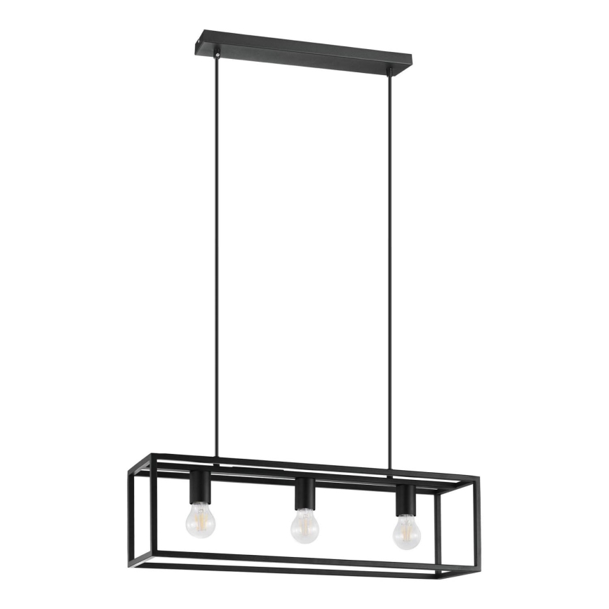 Eglo 43032 - Lámpara colgante ELDRICK 3xE27/40W/230V negro