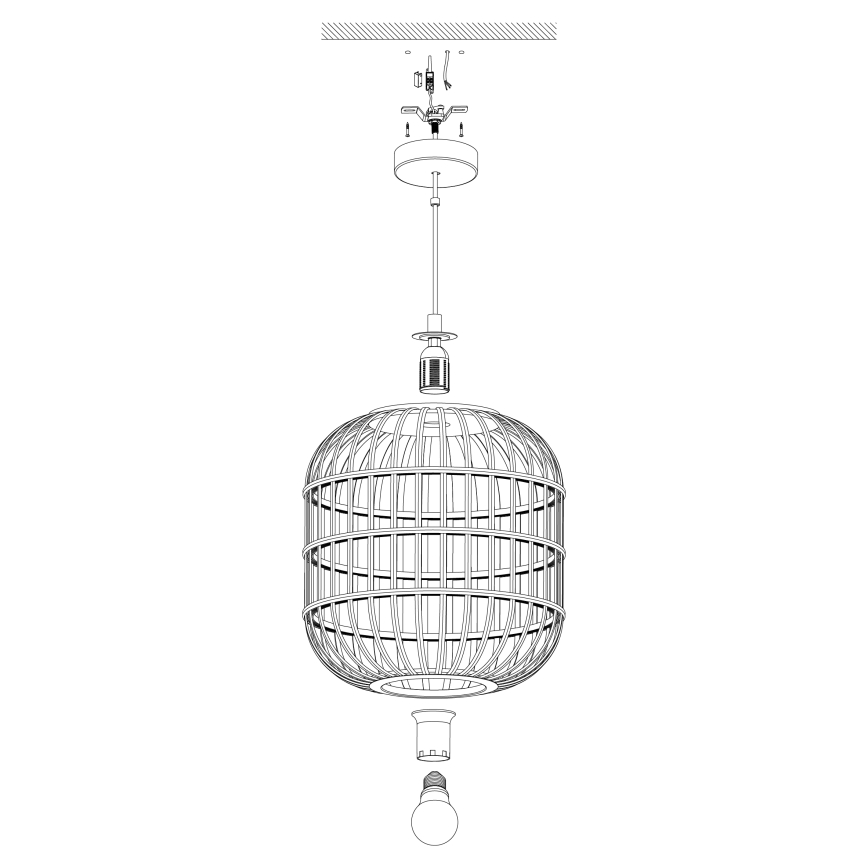 Eglo - Lámpara colgante 1xE27/28W/230V