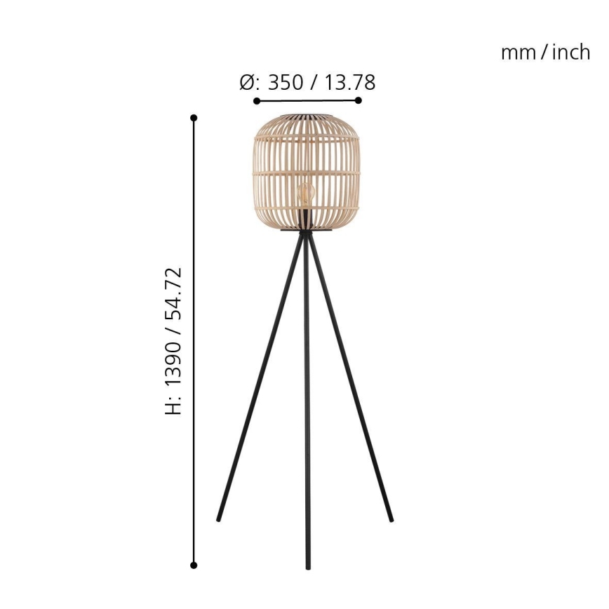 Eglo - Lámpara de pie 1xE27/28W/230V