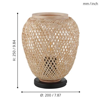 Eglo - Lámpara de mesa 1xE27/40W/230V
