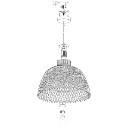 Eglo - Lámpara colgante 1xE27/40W/230V
