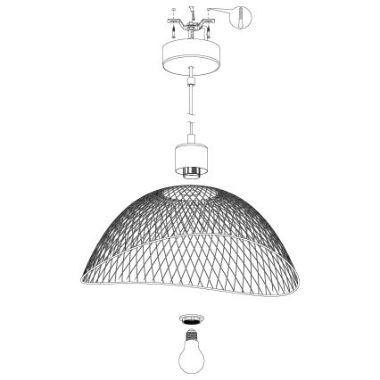 Eglo - Lámpara colgante 1xE27/60W/230V
