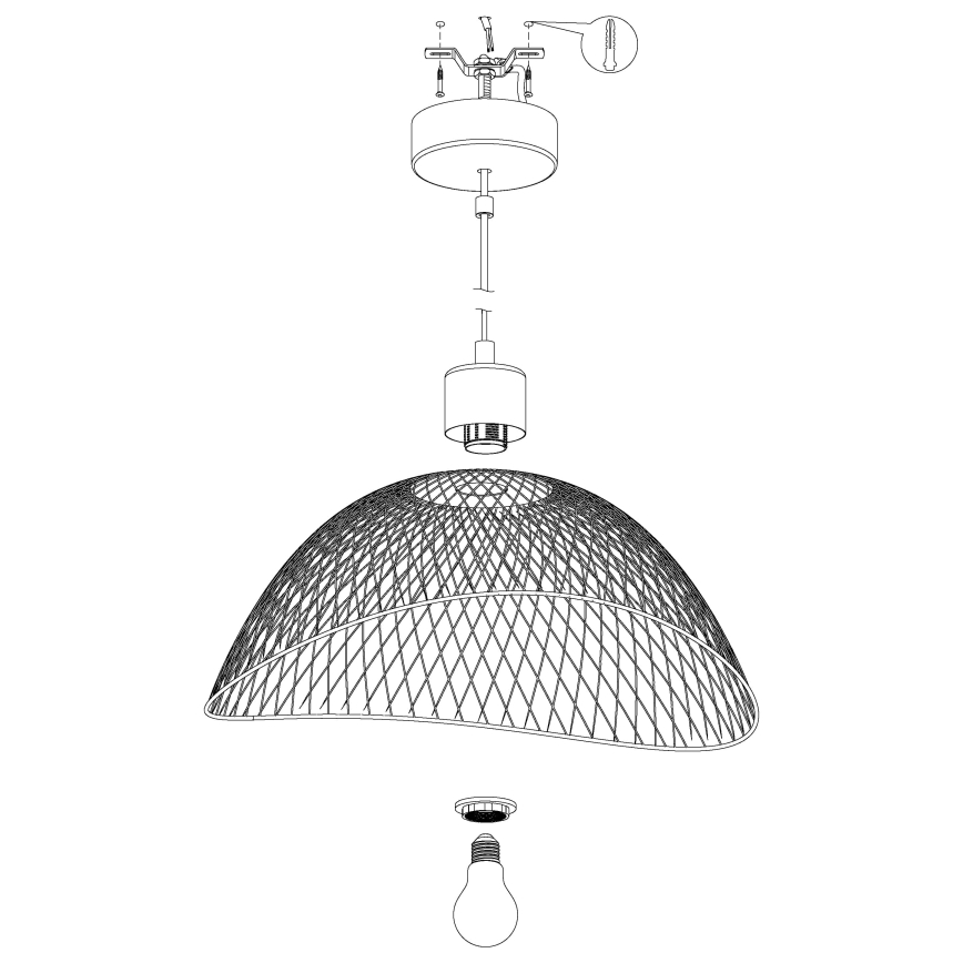 Eglo - Lámpara colgante 1xE27/60W/230V