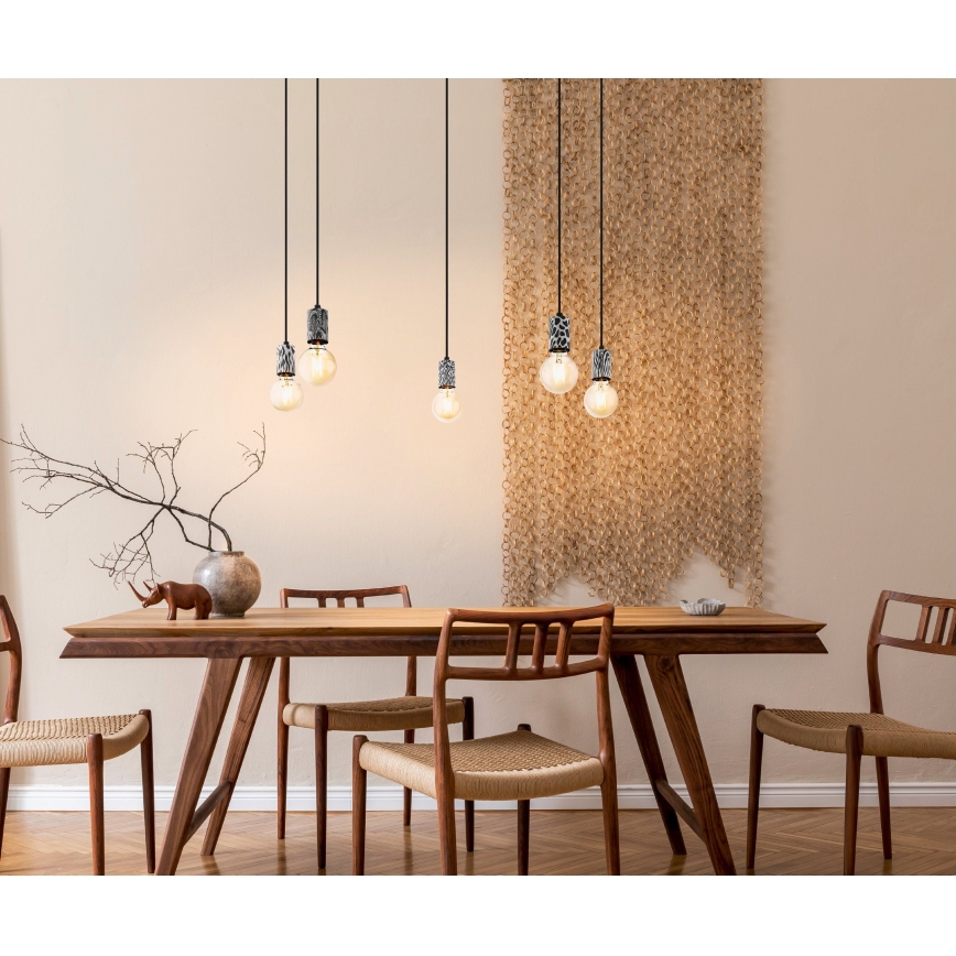 Eglo 43314 - Lámpara colgante con cable COULSDON 5xE27/10W/230V