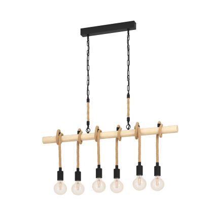 Eglo - Lámpara colgante con cadena 6xE27/40W/230V