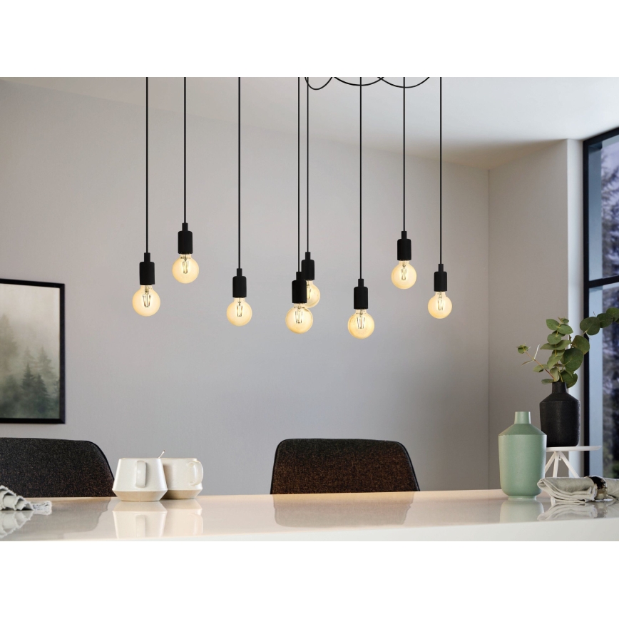 Eglo - Lámpara colgante 8xE27/40W/230V